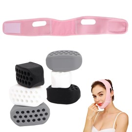 FIDWALL V Line Mask and Jaw Exerciser Set, 6PCS Jaw Trainer with 3 Resistance Levels, Double Chin Reducer, Chin Strap for Sleeping, Jawline Exerciser for Men and Women