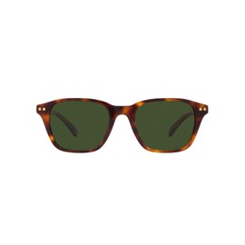Brooks Brothers Men's BB5048 Square Sunglasses, Warm Tortoise/Green, 53 mm