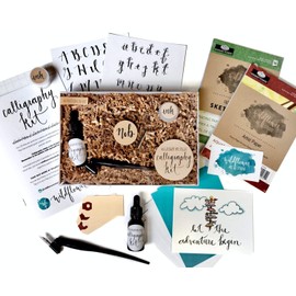 Calligraphy Starter Kit - Beginner Modern Calligraphy DIY Kit - Oblique Pen Hand Lettering with Nib