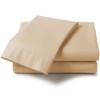 Percale Fitted Sheet Pastel, Polyester-Cotton, Coffee, King