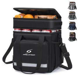Maelstrom Lunch Box for Men,Insulated Lunch Bag Women/Men,Leakproof Lunch Cooler Bag,Lunch Tote Bag,18L,Black