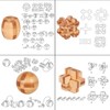Brain Teaser Puzzle 20Pcs Unlock Interlock Game IQ Test Wooden