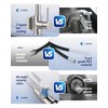 LUFEIDRA Stainless Steel Kitchen Faucet with Sprayer-High Arc Dual Function