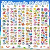 36 Sheets Underwater Stickers for Kids - 900+ 3D Puffy