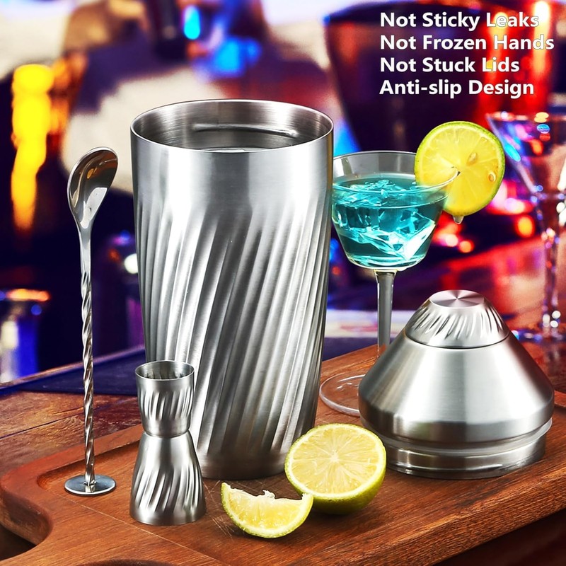Hybrid Cocktail Shaker Set - Innovative Premium Vacuum Insulated Stainless