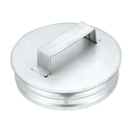 PATIKIL 6 Inch Metal Tee Cap with Handle, Galvanized Steel Duct End Cap Dry Vent Cover Ducting Sealing Tee Plug for HVAC Systems Indoor and Outdoor Use