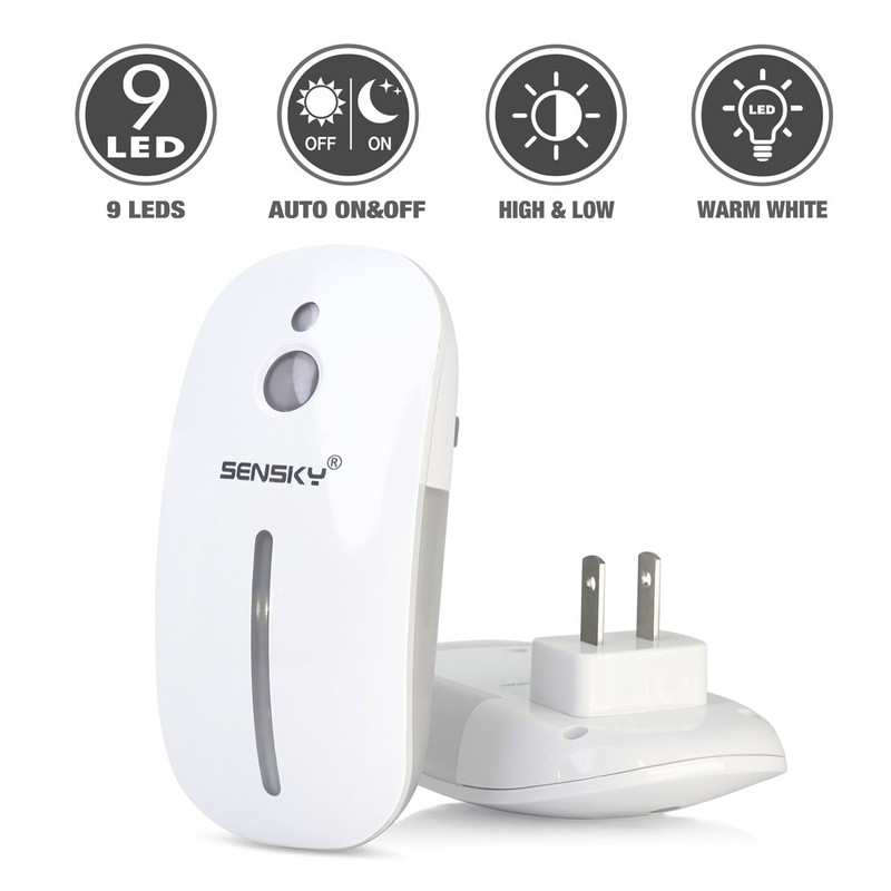 Sensky [2 Pack Plug in Night Light with Auto Dusk