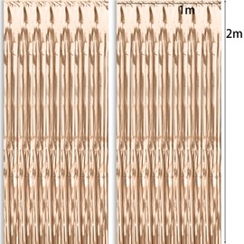 Xgvzs Glitzerfolien-Vorhänge, Glitzer-Hintergrund, Vorhang für Feiern und Veranstaltungen, Happy Party für Geburtstag, Hochzeit, Abschlussball, Dekoration (Champagner-Gold), 2 Stück
