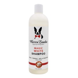 Warren London Magic White Brightening Dog Shampoo for White Dogs & All Coat Colors- Pet Brightening & Pet Whitening Shampoo for Dogs- Made in USA- 17oz & 1gal