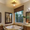 Flush Mount Ceiling Light Fixture with Pull Chain, Brass Star