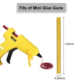 Gwybkq Mini Glitter Hot Glue Sticks 14 Colored for DIY Art Craft,4 inches 80 pcs