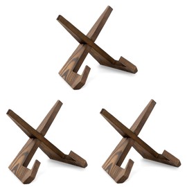 ANBOXIT Plate Stand for Display - 3 Pack 6.5 Inch Plate Holder Display Stand, Wooden Picture Frame Stand, Decorative Table Top Easels for Display