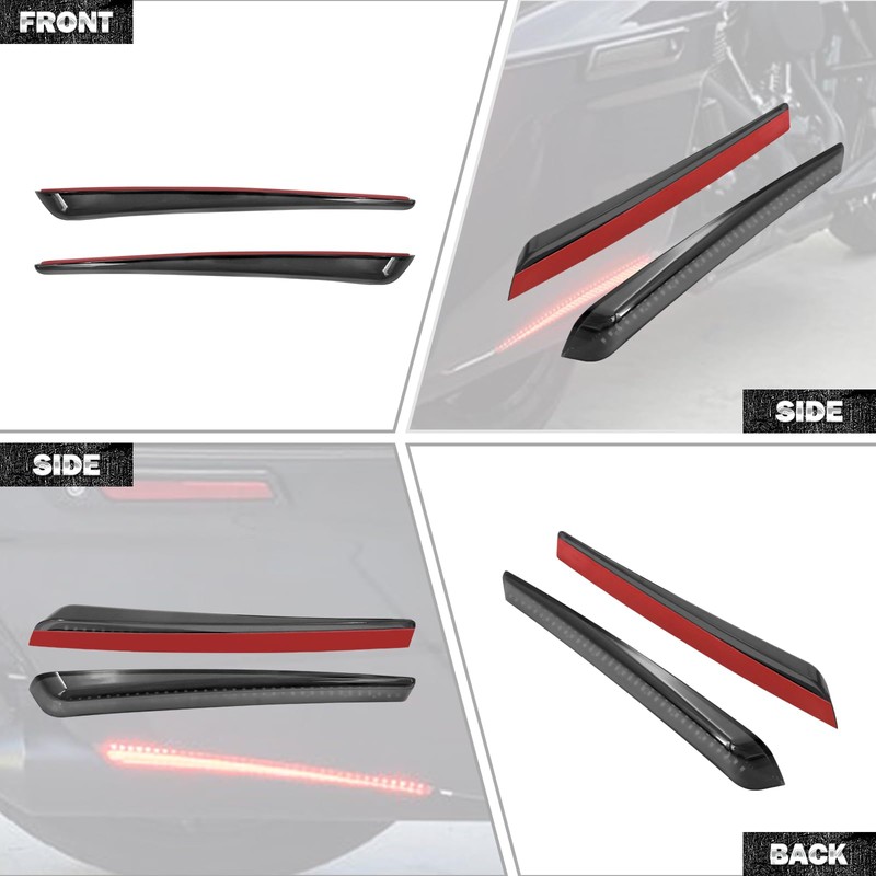 HDBUBALUS LED Extended Saddlebag Light with Smoke Lenses Fit for