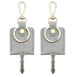 KARENSKEYS Leather Key Sleeve, 2PCS Stylish Key Cover, Broken Car Key Loop Replacement, for Women Men.