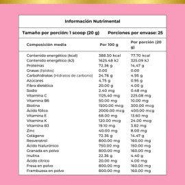 Bikini Burn Colágeno Hidrolizado Polvo Sabor Frutos Rojos 500g
