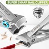 Toenail Clippers for Seniors Thick Nails, Slanted Curved Ingrown Nail