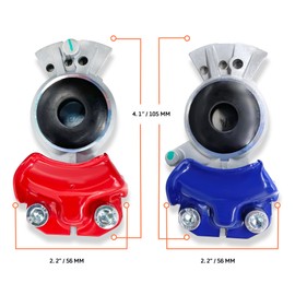 Torque Aluminum Emergency Glad Hands and Service Gladhands with Grip Glad Handles Blue Red Set for Semi Trucks Trailers RV (TR12600 & TR035042 & TR035045)