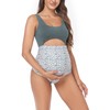 EastElegant Maternity Cutout One Piece Swimwear Ploka Dots Print Pregnancy