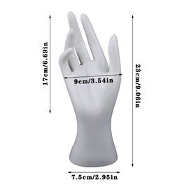 Powerruif Socket Mannequin Hand Mannequin Hand Model Jewellery Hand Shape Stand Jewellery Hand Jewellery Holder Hand Finger Bracelet Display for Jewellery Bracelet Ring Display White