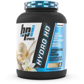 BPI Sports Hydro HD - 100% Hydrolyzed Whey Protein Powder - Muscle Growth, Recovery, 25g of Protein, Low Carb, Low Sugar, Fast Absorbing (68 Servings, Vanilla Ice Cream)