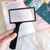 Large Rectangular Handheld Magnifying Glass，5X Magnification，4x2inches Handheld Magnifier，Scratch Resistant Glass