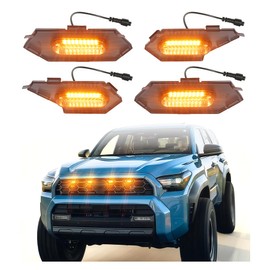 LED Grill Lights for 2025 2026 Toyota 4Runner Raptor Lights Front Grille Light Bar Head Lamp 4 Runner Accessories 6th Gen (Amber, TRD Sport & Off Road Only)