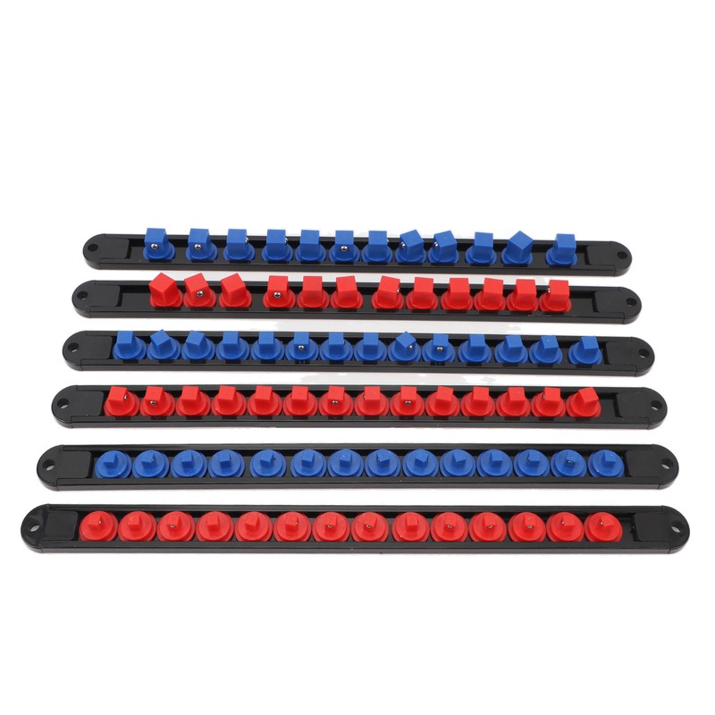 6pcs Socket Organizer 360° Swivel Removable End Cap 1/4 Inch