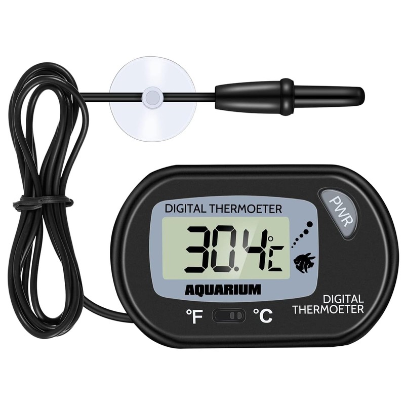 Zacro Termómetro digital LCD para acuario, tanque de peces, temperatura