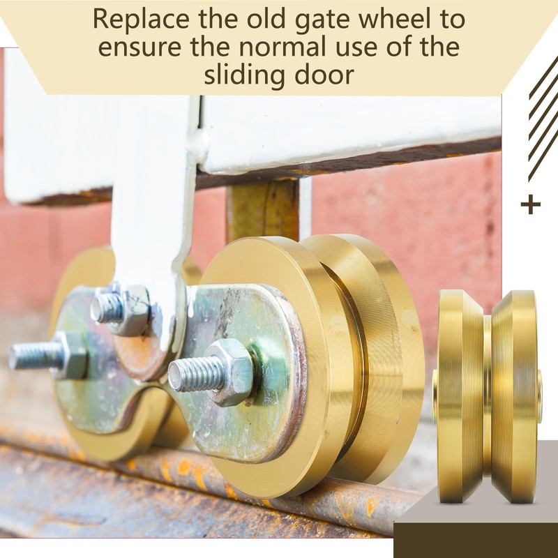 Tatuo 4" Solid Slide V Groove Wheel Heavy Duty Sliding