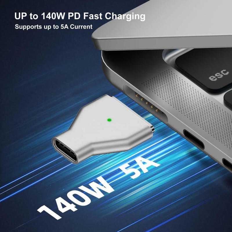 BEYEE - Adaptador USB C a magnético, tipo C a