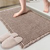 ZALL Tan Waffle Bath Mat,Super Absorbent Non Slip Bathroom Rug,Brown