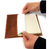 NELUHA Notebook A5 Blank Refillable Teak Leaves Vegan Sustainable Leather