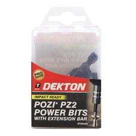 Dekton 20pc 25mm S2 Steel Impact Bits P22 With Ext Bar-Specifically Designed For Use With Impact Drivers| Forged Tip For Greater Impact Resistance| Torsion Heat-treated| S2 Grade Steel|High Torque Use