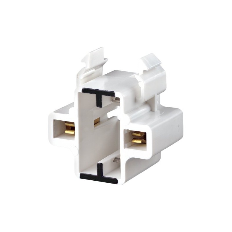Leviton Gx23, Gx23-2 Base, 2-Pin, Compact Fluorescent Lampholder, 26720-100, White