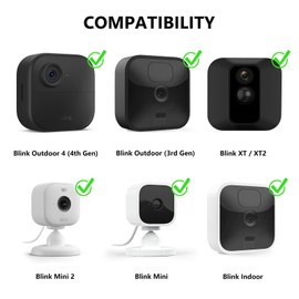 3Pack Adjustable Security Wall Mount Bracket for Blink Outdoor 4 (4th Gen) / (3rd Gen), Blink XT / XT2, Perfect View Angle for Your Surveillance Camera - Black