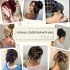 Yekartary Messy Hair Bun Women Updo Ponytail Chignon Synthetic Curly