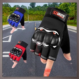 One Limitation TG184 Gloves Cycling Fingerless Protector Velcro Outdoor Men (Red)
