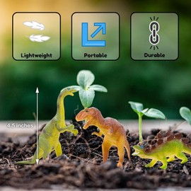 Kimicare 12 Pieces - Jumbo Plastic Dinosaur Figures in Bulk Party Favors for Kids