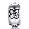 LOVANS 2 PCS 925 Sterling Silver Rubber Spacer Stopper Bead