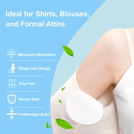 Underarm Sweat Pads for Women and Men Fight Hyperhidrosis Unflavored Disposable Dress Guards/Shields Sweat-Free Armpit Protection[100 PCS]