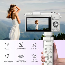 AODELAN Shooting Grip with Shutter Release, Wireless Camera Remote Control Handle Mini Tripod for Nikon Z fc COOLPIX P1000 P950 B600 A1000 Z50 (for Nikon)