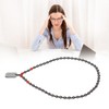 Terahertz Beaded Necklace Fashionable Rectangular Pendant Soreness Relief Energy Stone