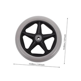 FOMIYES 2pcs 6" Caster Cabinet Wheel Walker Wheel Universal Wheel for Wheelchair Chair Swivel Caster Heavy Duty Wheelchair Supplies Wheel Replacement Alloy and ABS Material