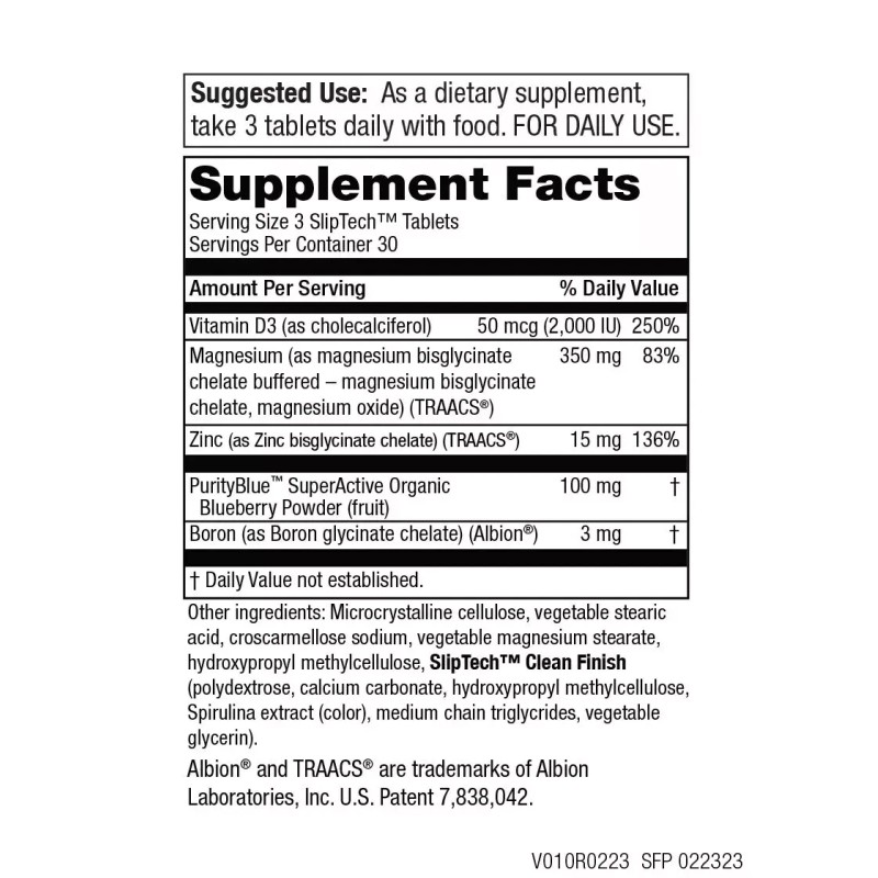 Purity Products MagBlue Magnesium Bisglycinate 90 Tablets Exp 10/2026 -