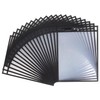 Dry Erase Pockets Sleeves with Rings, Black, 20 Pack