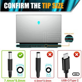 Dell Alienware & Precision Laptop Charger - 240W & 180W Replacement for R1-R4 Series, X51, M15, M17, M17X, M18X, 7710, 7730, 7520, M6700, M6800, PA-9E