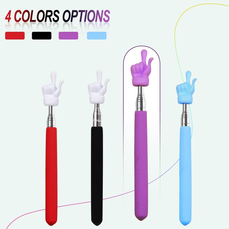 HungGato 2 Pcs Telescopic Teacher Pointer Stick, Retractable Finger Pointer