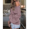 BTFBM Women’s V Neck Long Sleeve Blouse Loose Fit Tunics