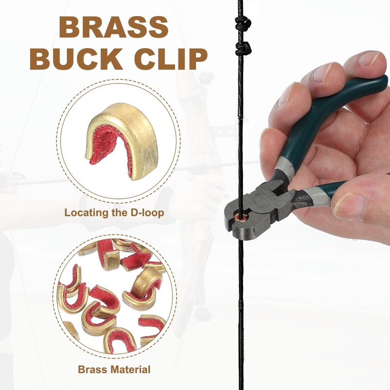 sourcing map Bow String Nocking Points 6x3x6 mm Bow String