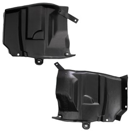 TRQ Front Driver & Passenger Side Engine Splash Shield Compatible with 2009-2014 Nissan Maxima NI1250141 NI1251141